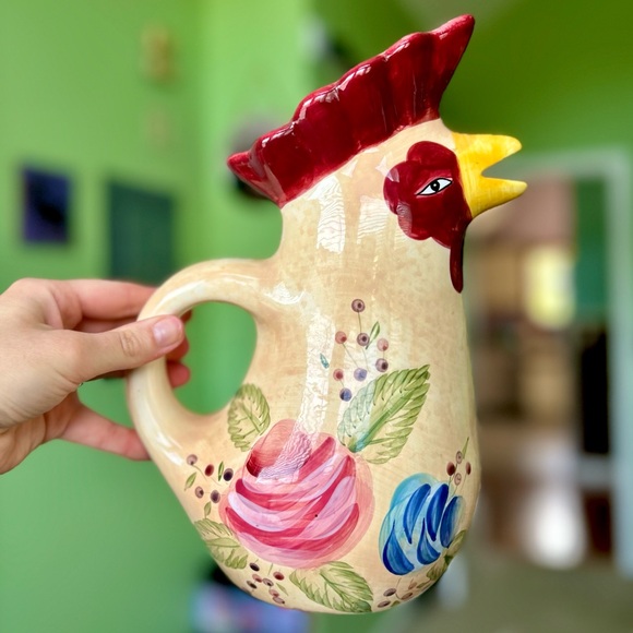 Other - Vintage Collectible Cottagecore Farmhouse Rooster Kitchen Pitcher Pourer Art